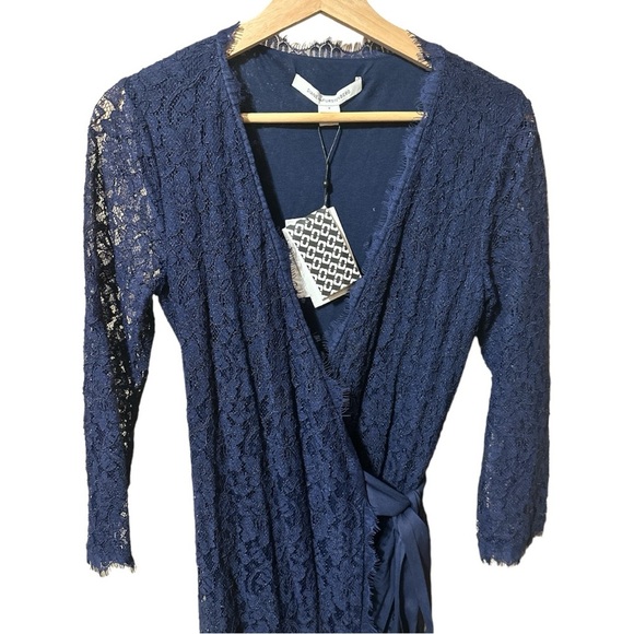 Diane Von Furstenberg Julianna Navy Lace Maxi Dress - NWT - Picture 6 of 7